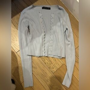 Lioness Light Blue Button-Up Cardigan